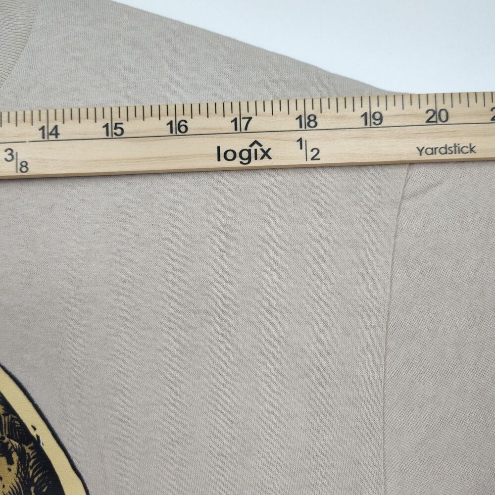 Threadless‎ mushroom, frog, & skull t-shirt, women's L, tan w/ graphic print - Picture 3 of 8